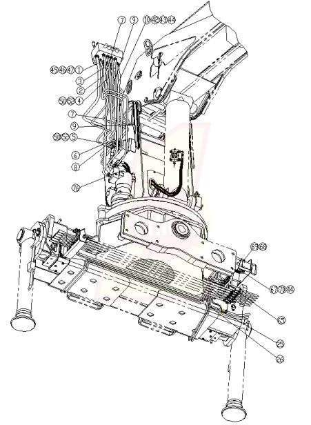 XCMG SQ16SK4QII 35100063 Hydraulic System Layout 1