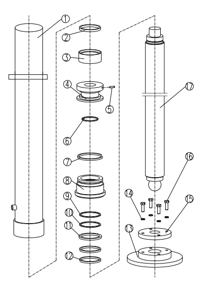 XCMG SQ5ZK2 350400191 Leg Cylinder 1