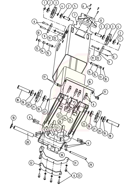 XCMG SQS500K 351200072 3rd boom extension assembly 1