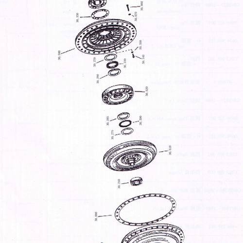 YD13101 箱体部件明细表 Parts List of Housing 1