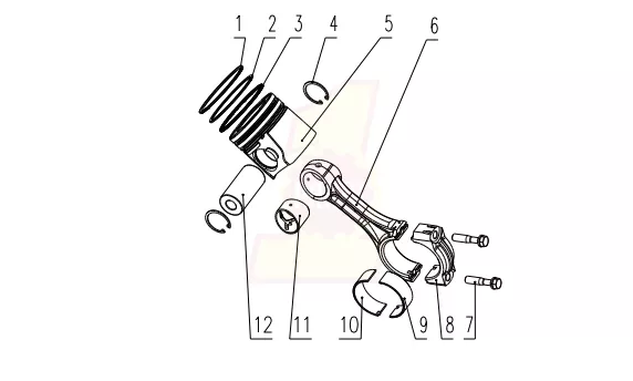 K2000 1004000 07 Piston and Connecting Rod Assembly 1