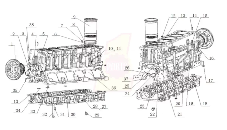 MS802 1002000 06 Cylinder Block Assembly