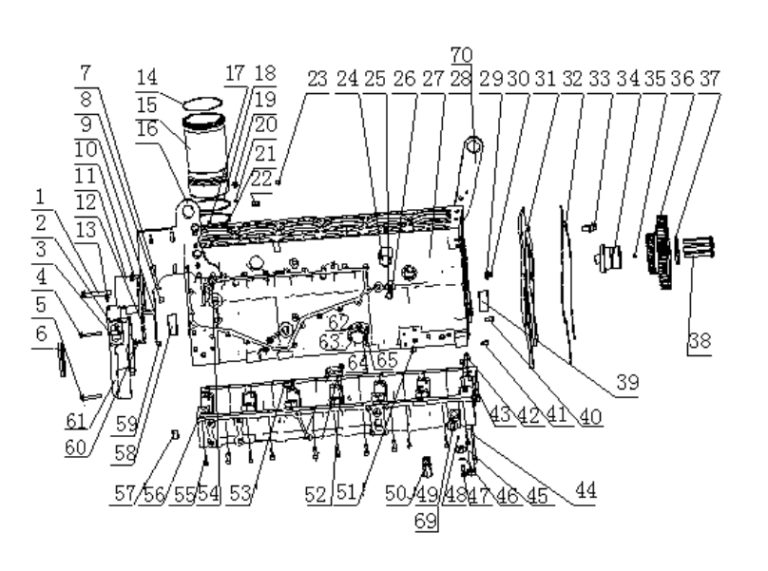 YC6M290 33 Cylinder Block Assembly