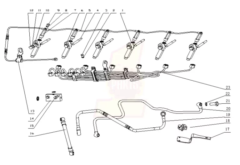 YC6M290 33 Fuel Supply Pipeline Assembly