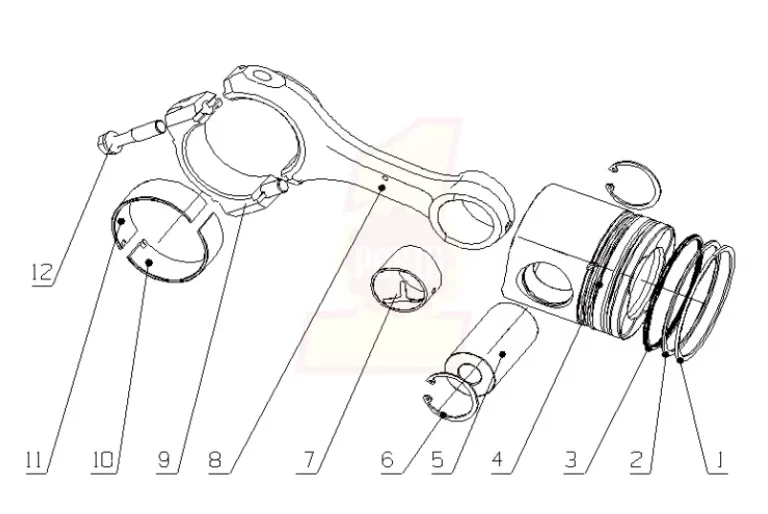 YC6M290 33 Piston Connecting Rod Assembly