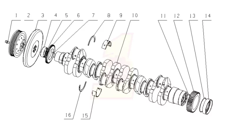 YC6MK340 40 Crankshaft damper assembly