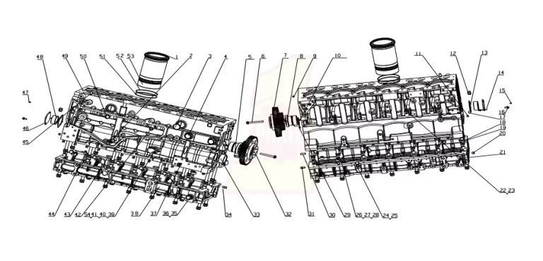 YC6MK340 40 Cylinder Block Assembly