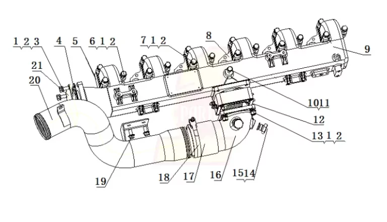 YC6MK340 40 Intake Pipe Intake Connecting Pipe Part